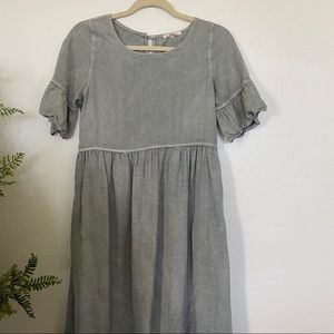 Tea A Rose Short Sleeved Ruffle Dress
